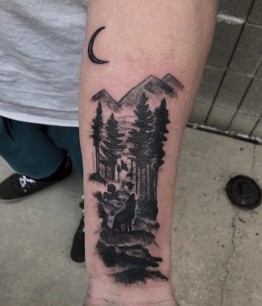 pine tree tattoo