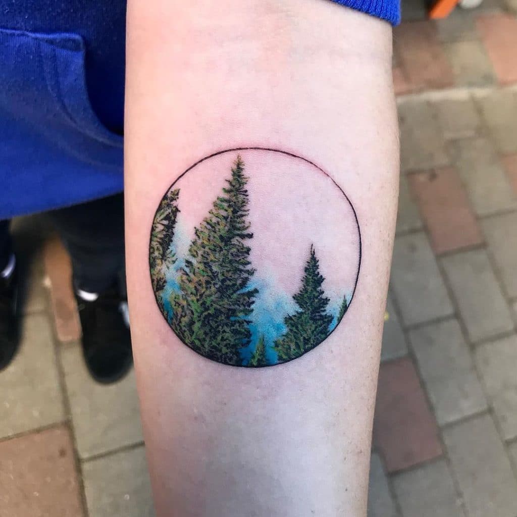 pine tree tattoo