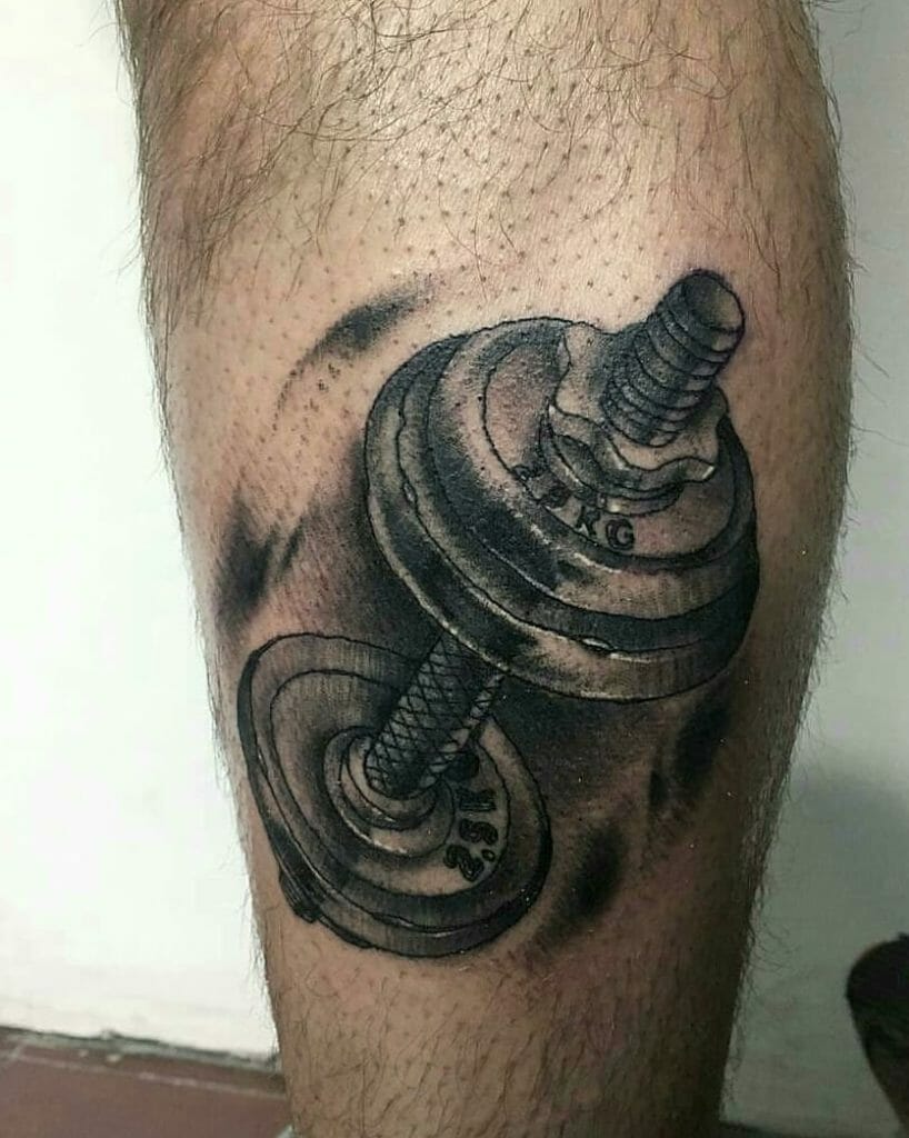 dumbbell tattoo