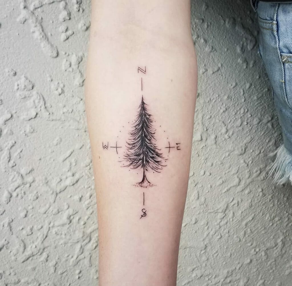 pine tree tattoo