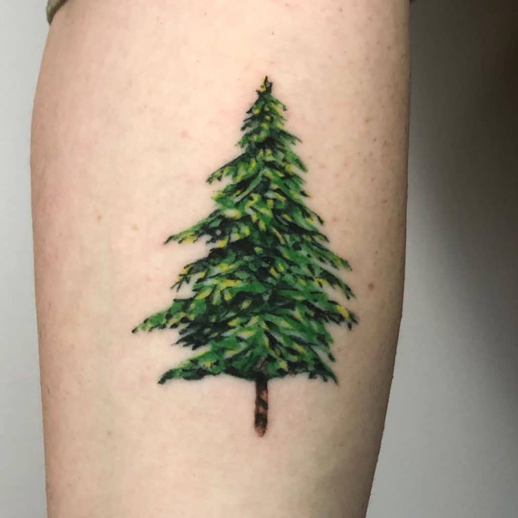 pine tree tattoo