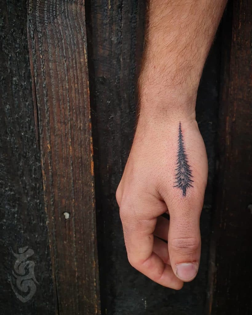 pine tree tattoo