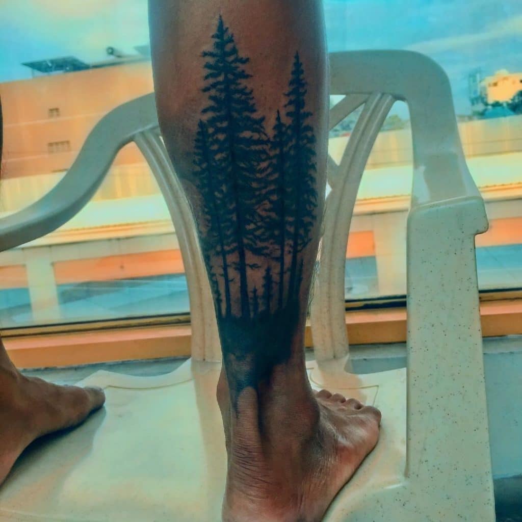 pine tree tattoo