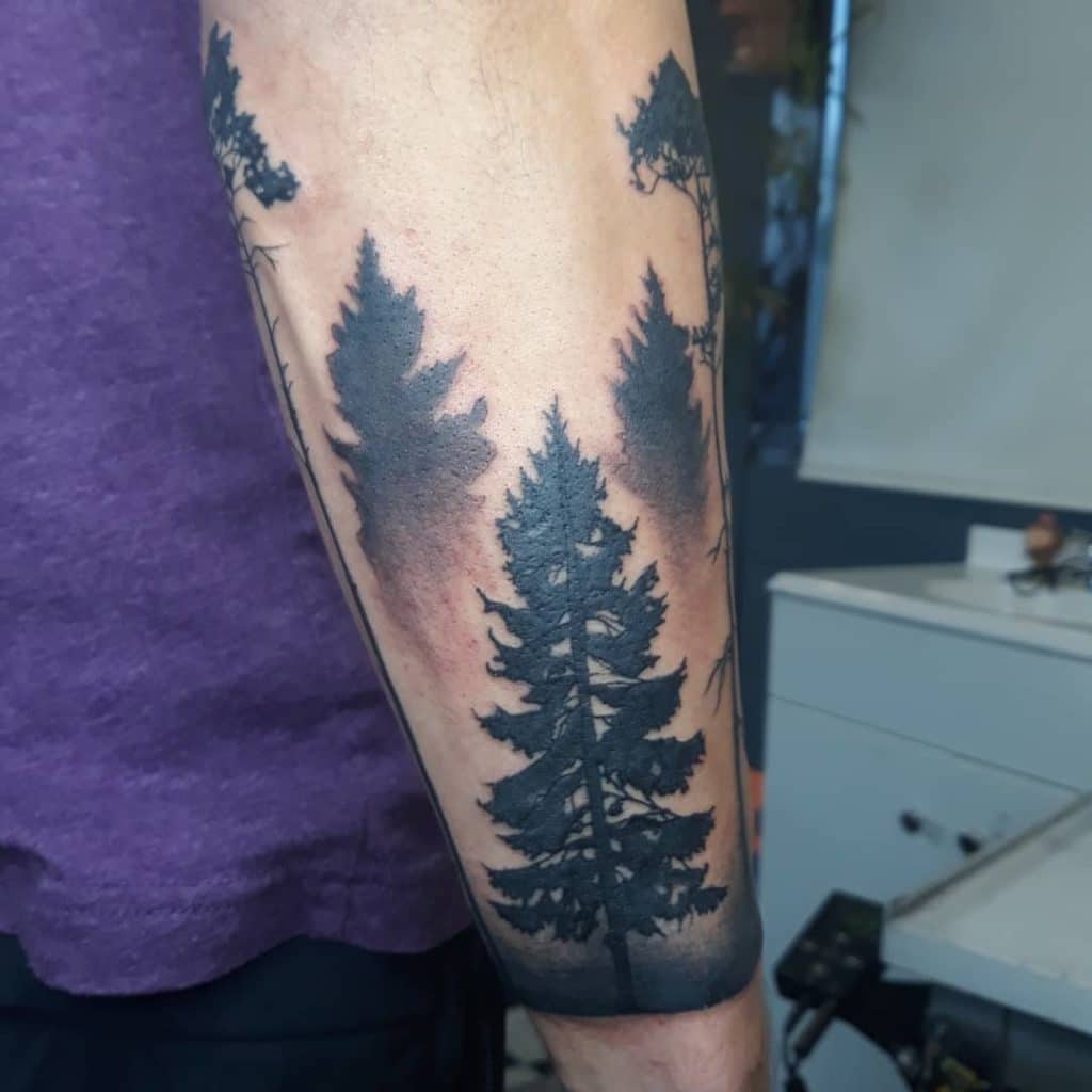 pine tree tattoo