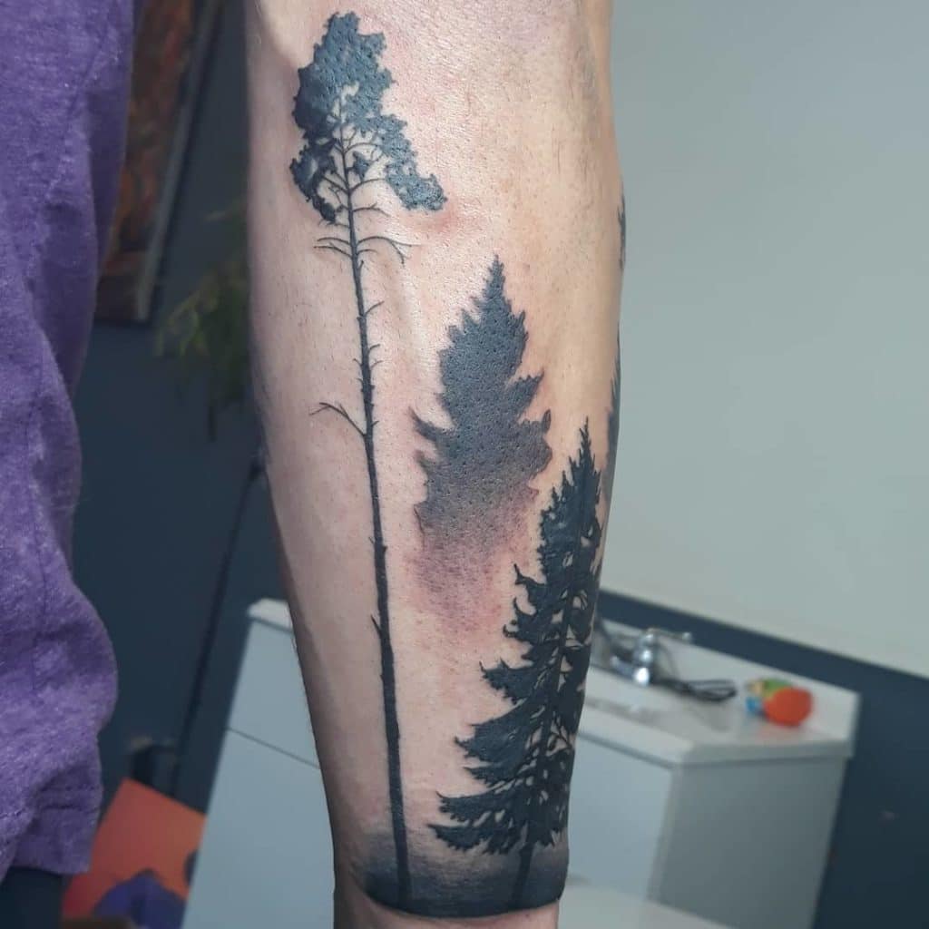 pine tree tattoo