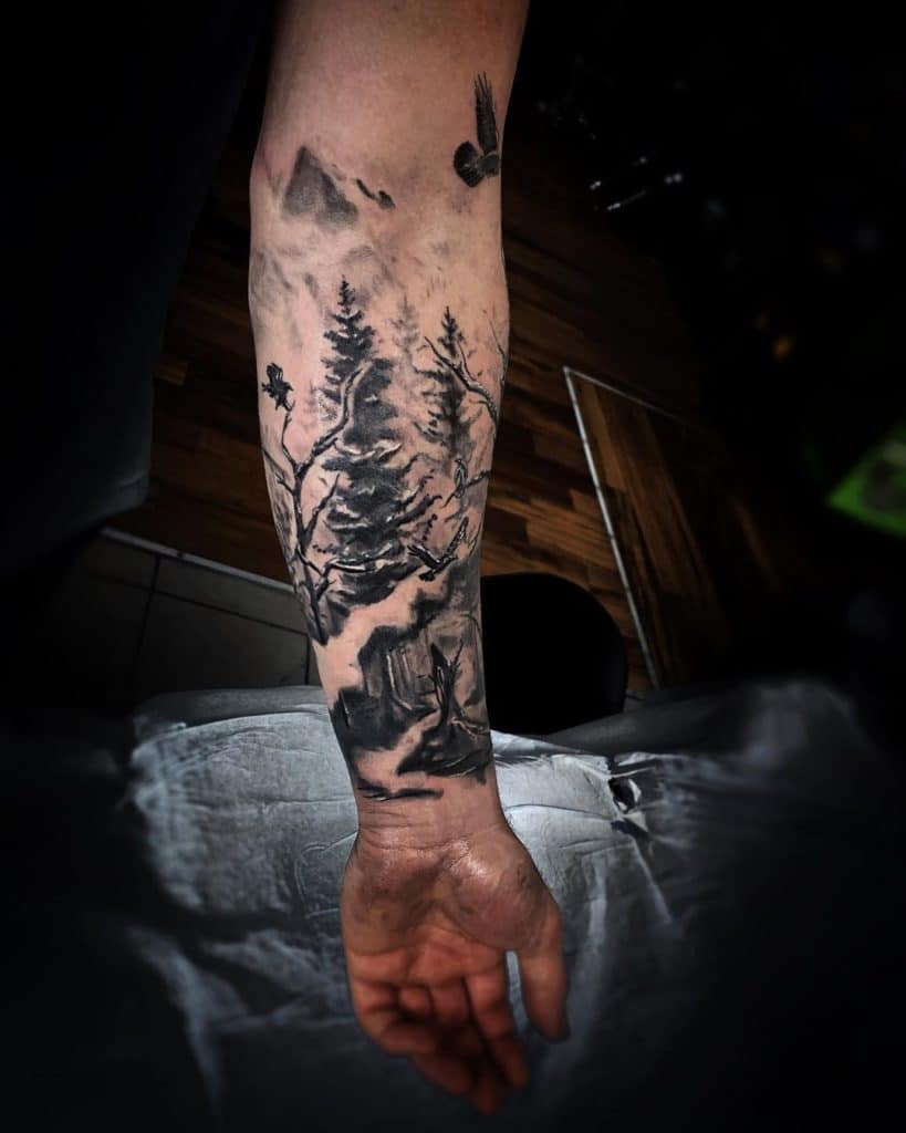 pine tree tattoo