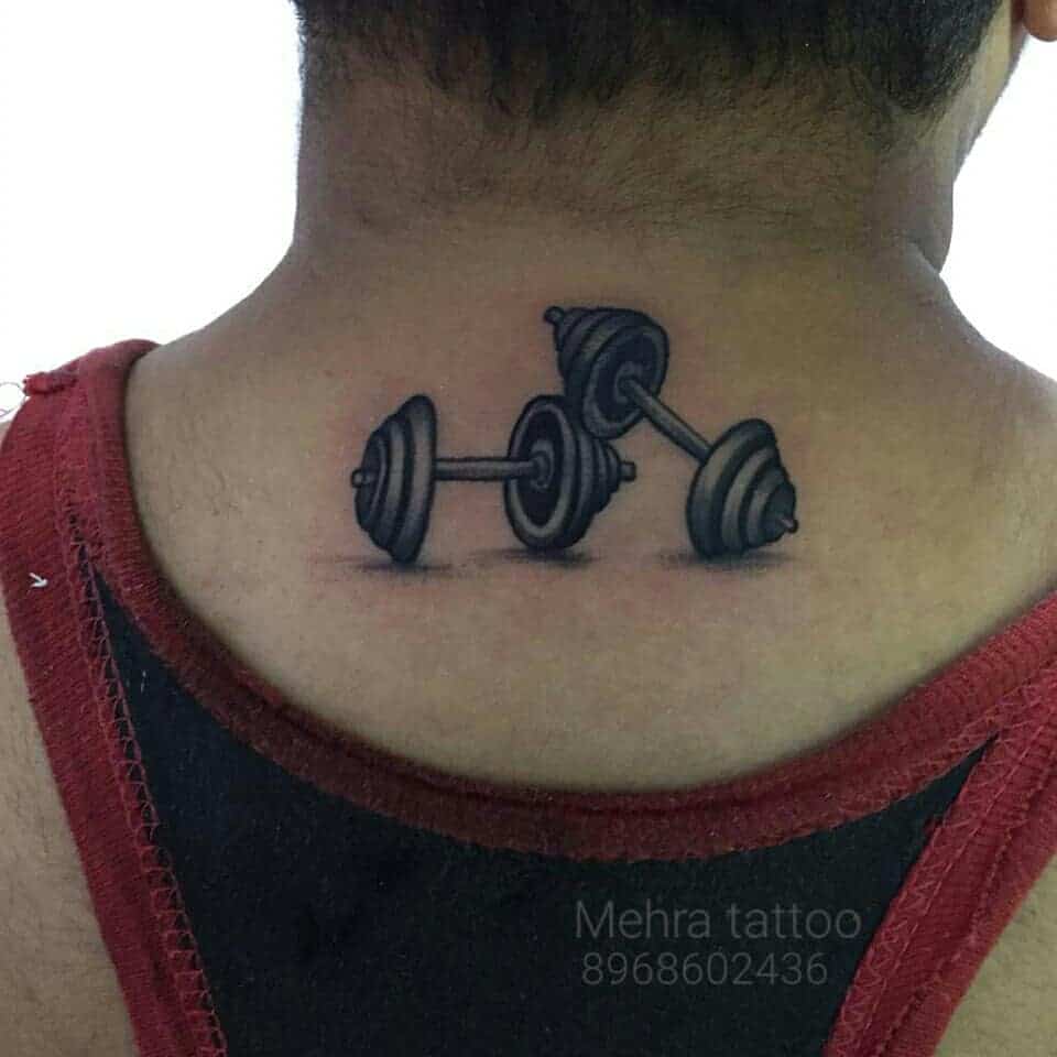 dumbbell tattoo