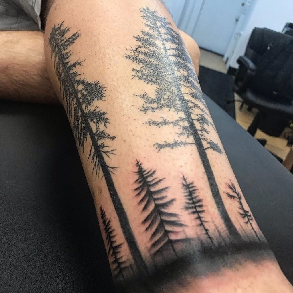 pine tree tattoo