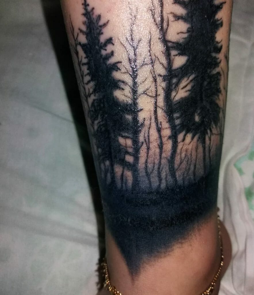 pine tree tattoo