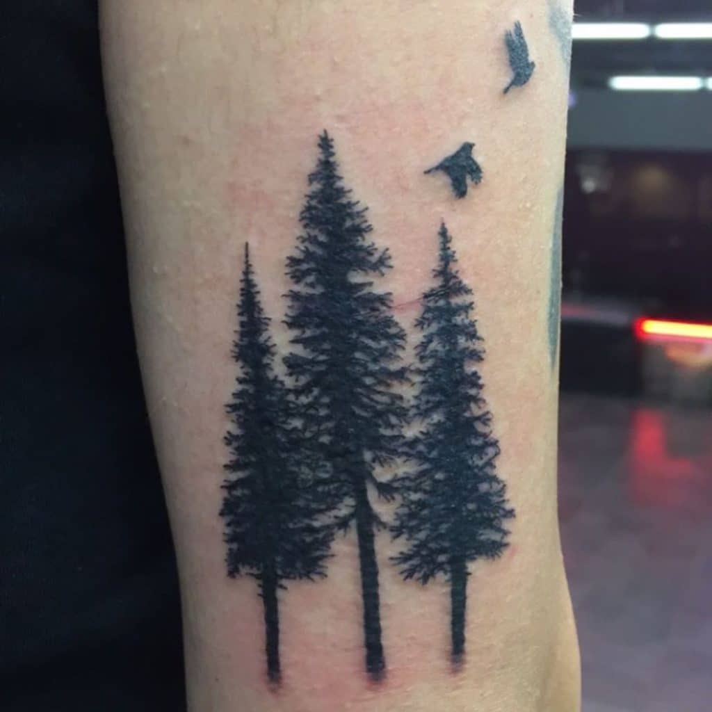 pine tree tattoo