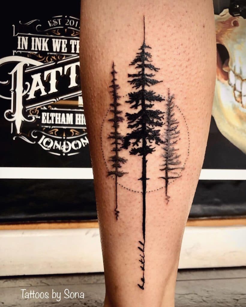 pine tree tattoo