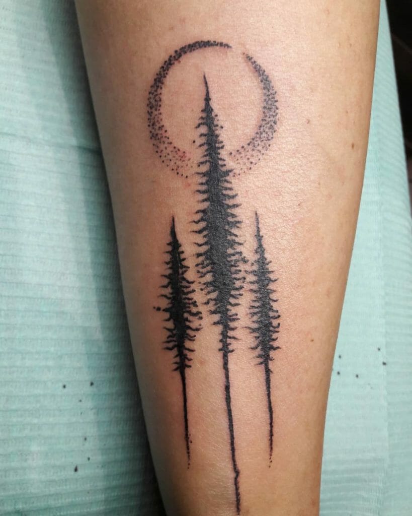 pine tree tattoo