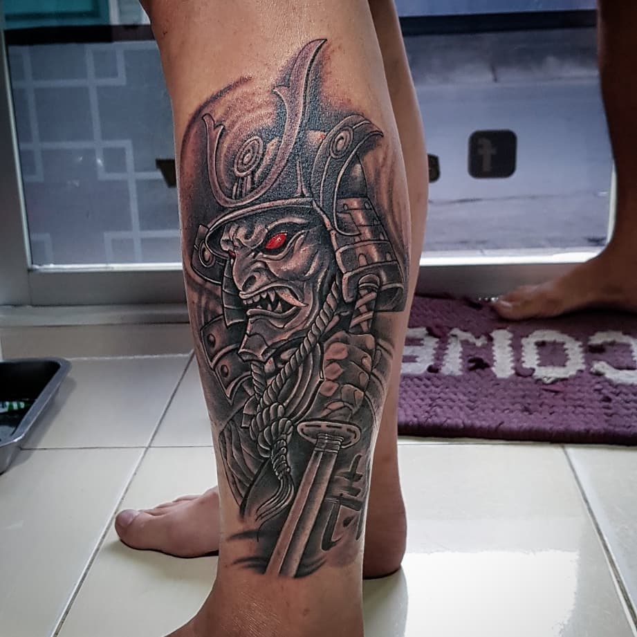  samurai mask tattoo