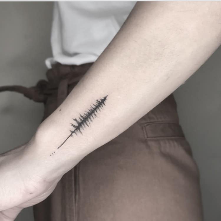 pine tree tattoo