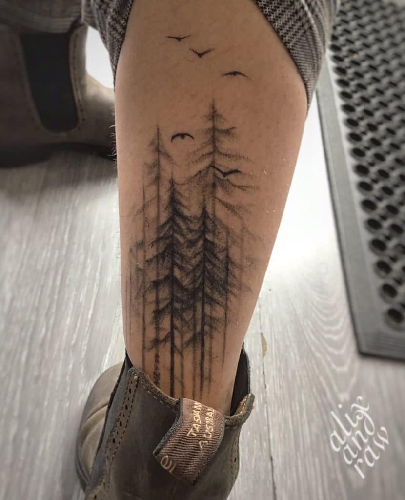 pine tree tattoo