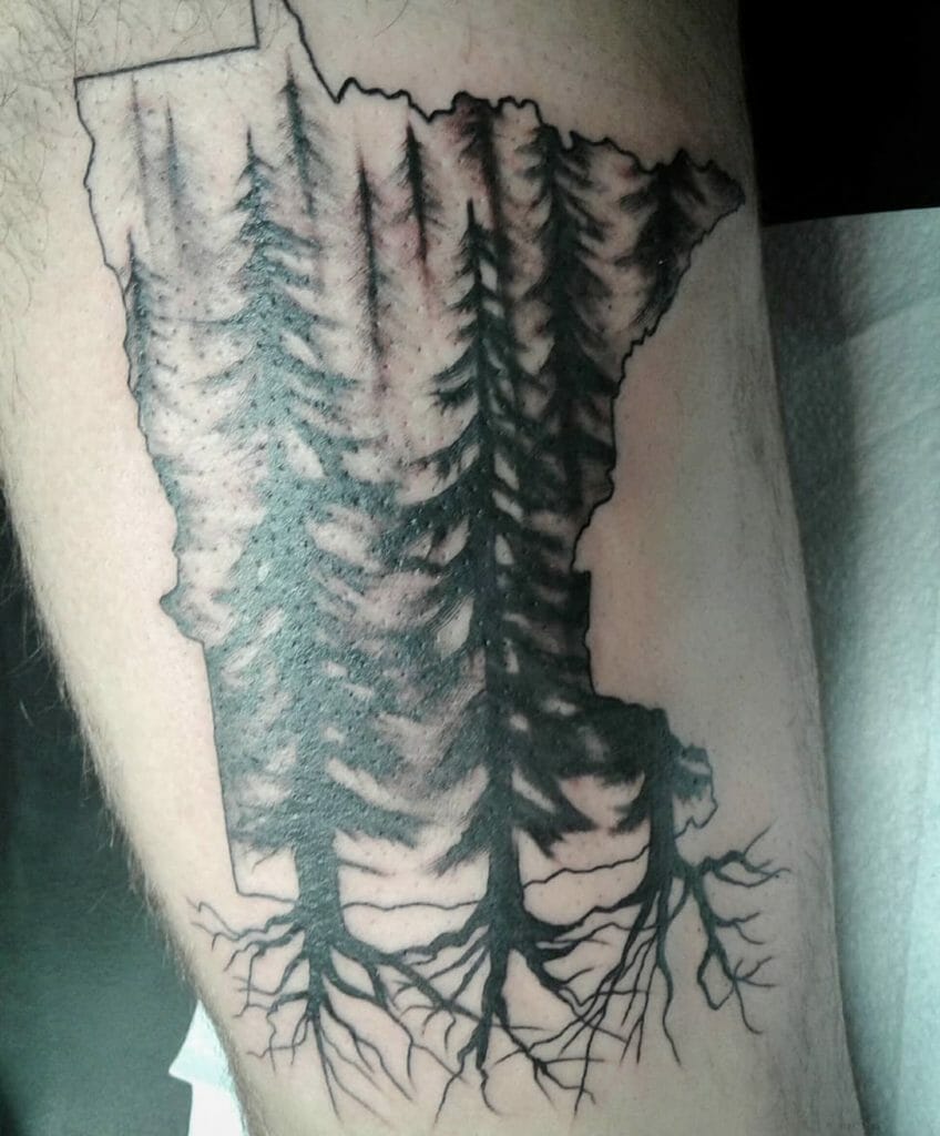 pine tree tattoo