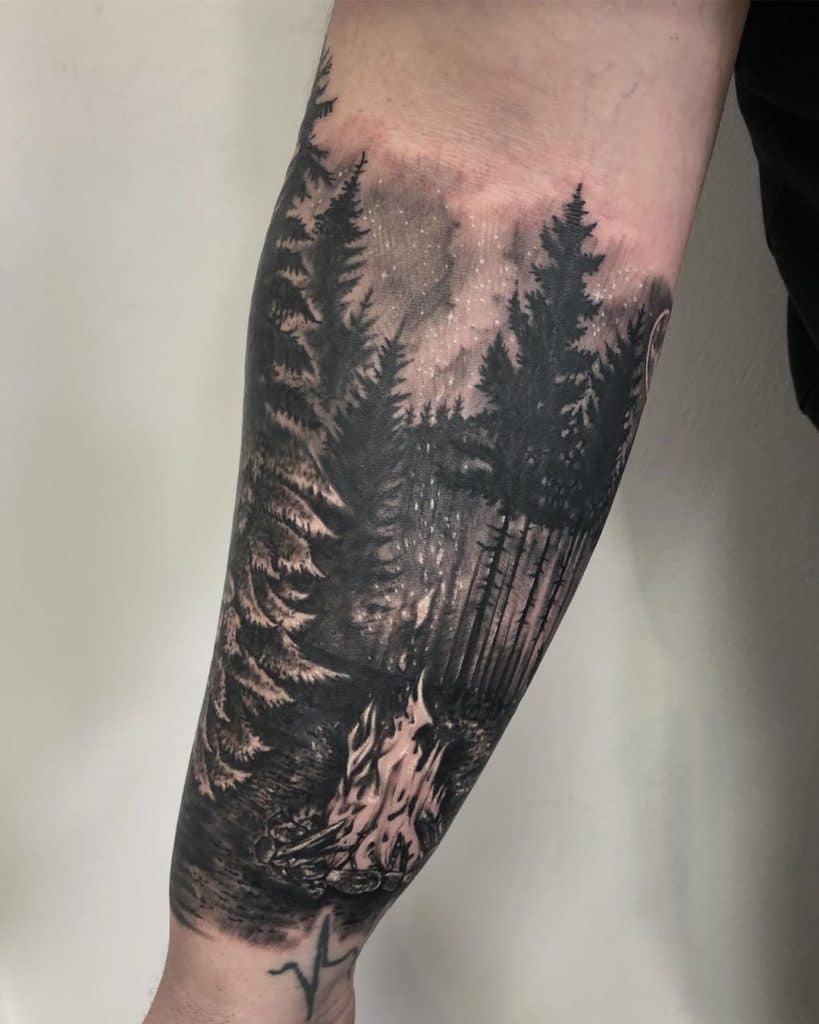 pine tree tattoo