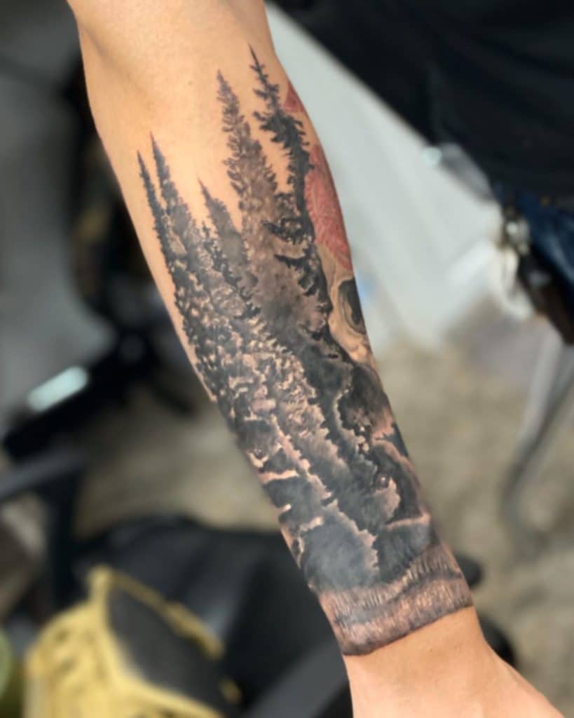 pine tree tattoo