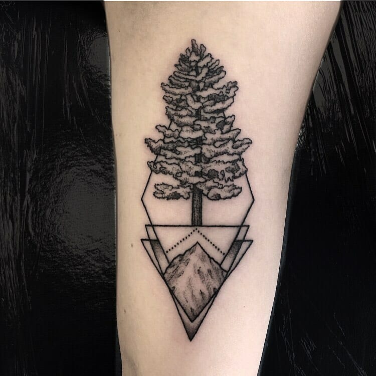 pine tree tattoo