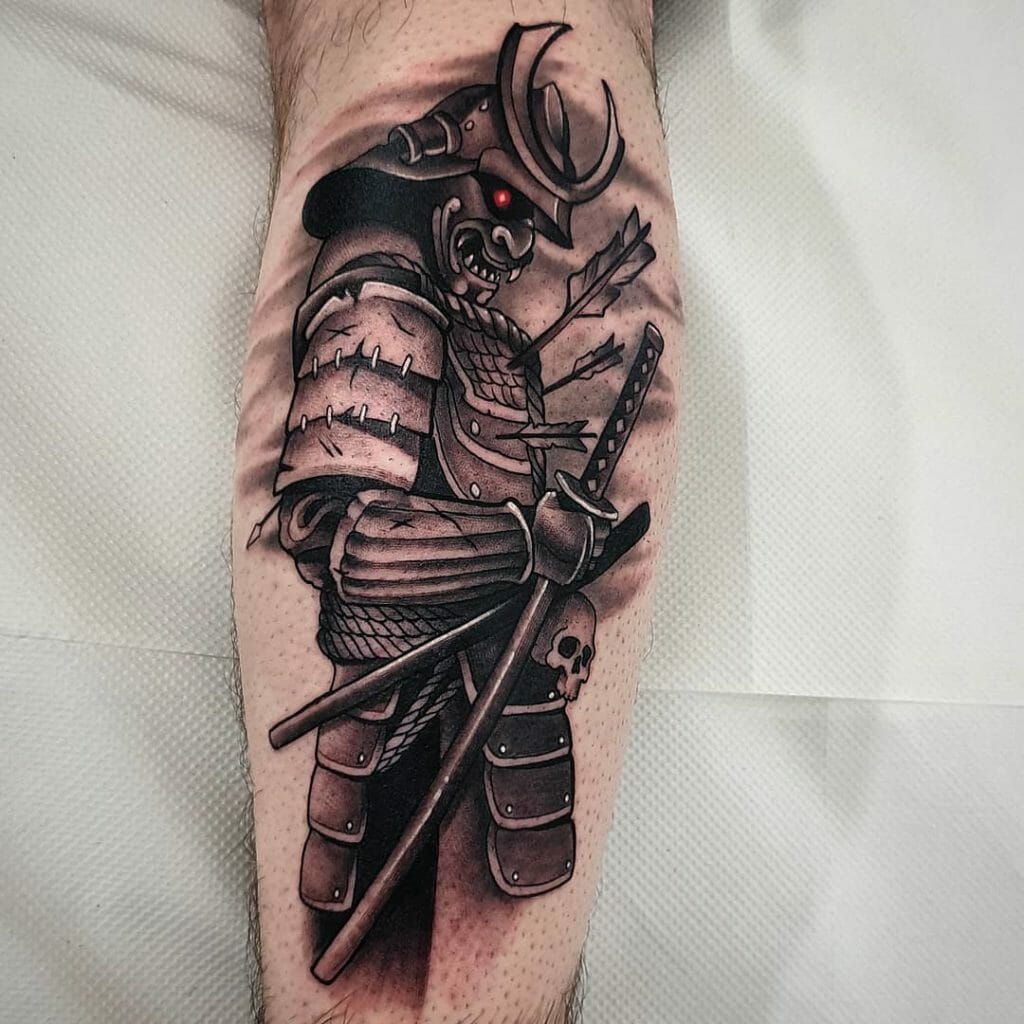 samurai mask tattoo