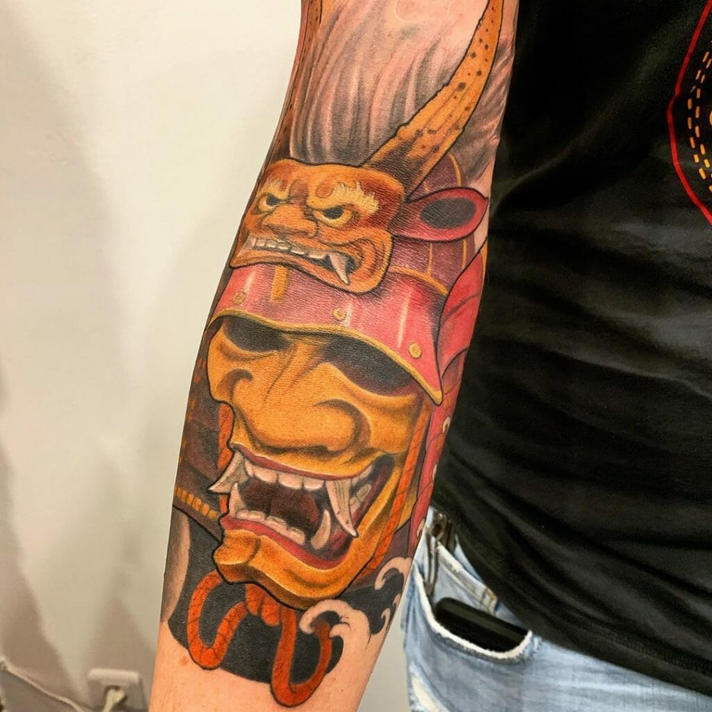 samurai mask tattoo