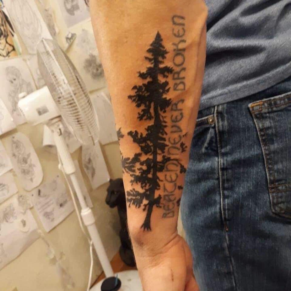 pine tree tattoo