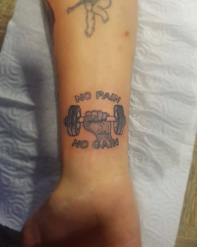 dumbbell tattoo