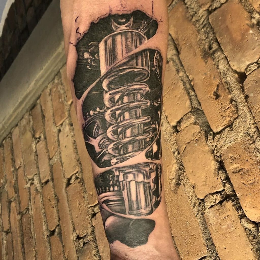 robot arm tattoo