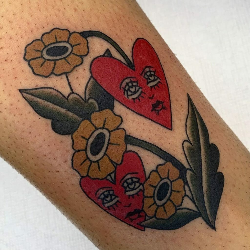 traditional flower tattoo