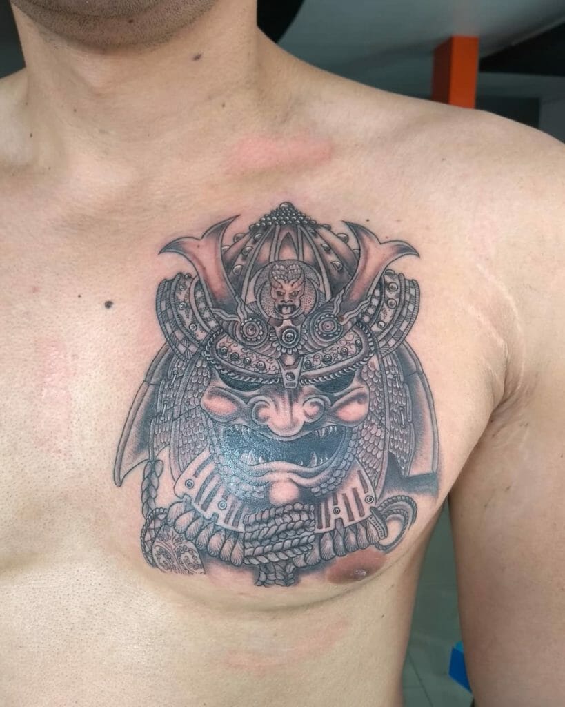 samurai mask tattoo