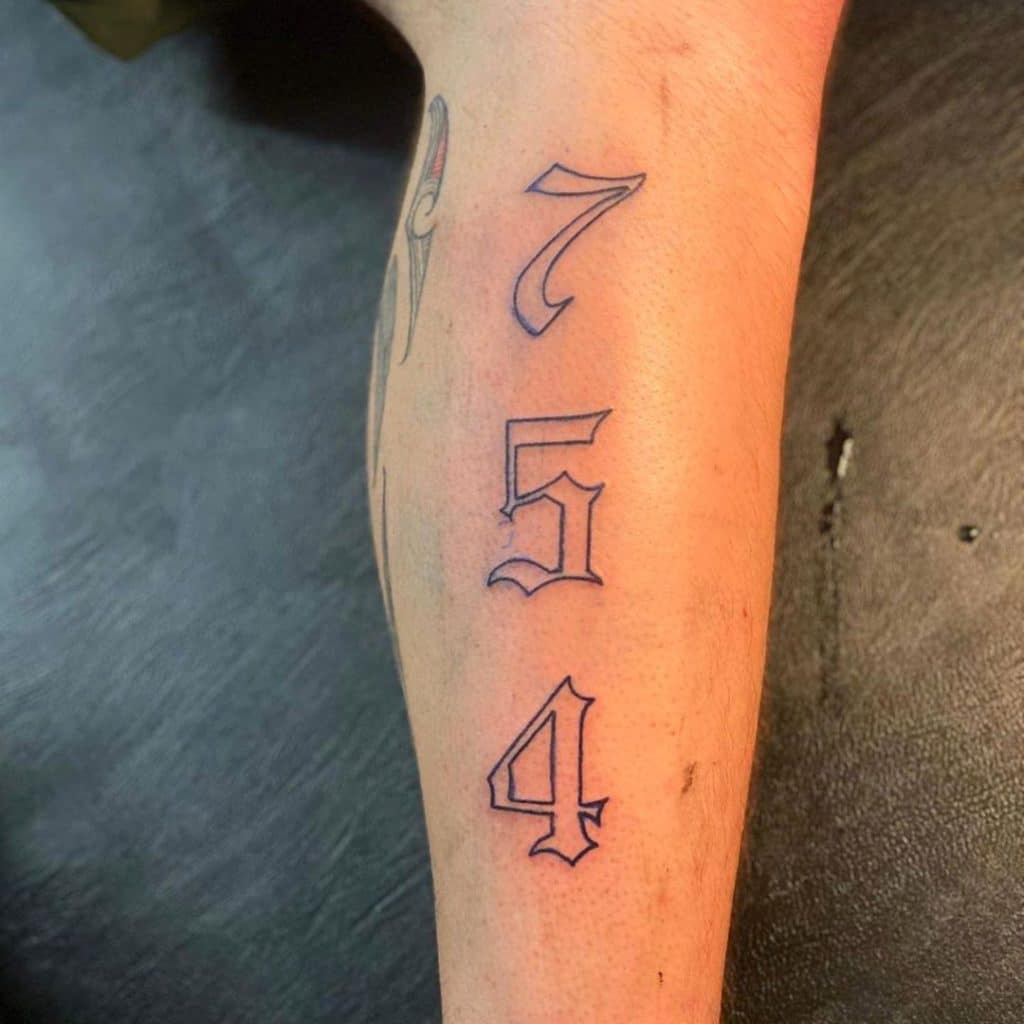 number tattoos