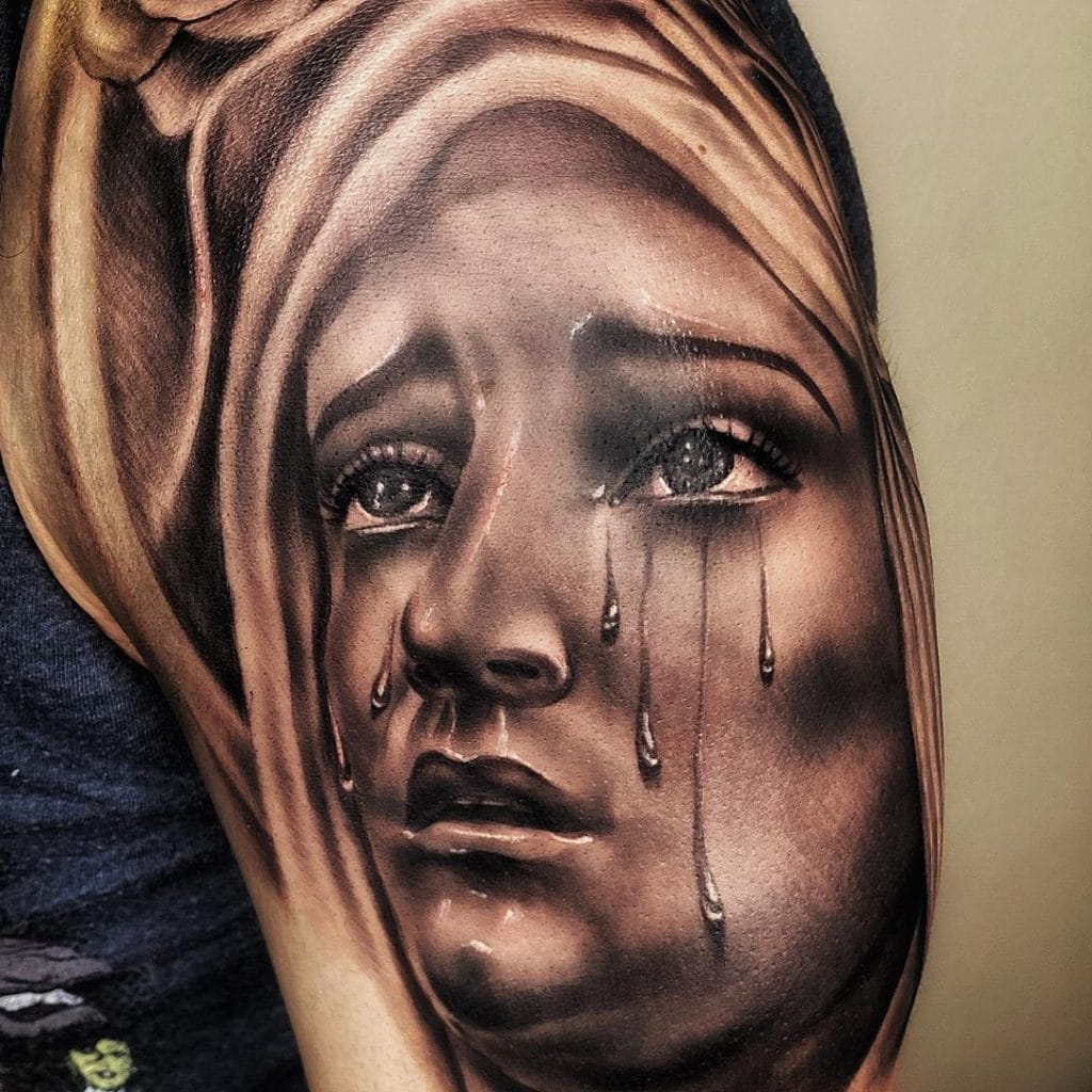 virgin mary tattoo