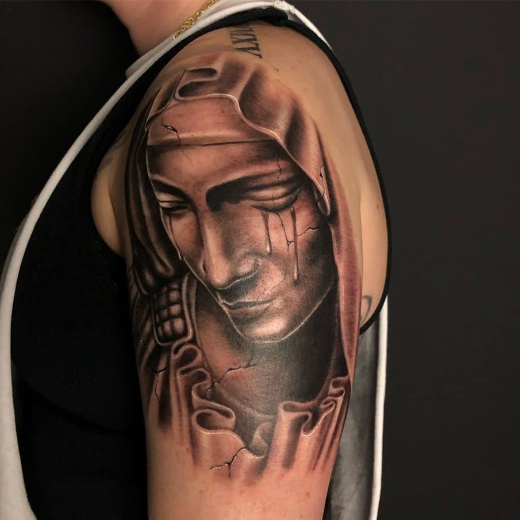 virgin mary tattoo