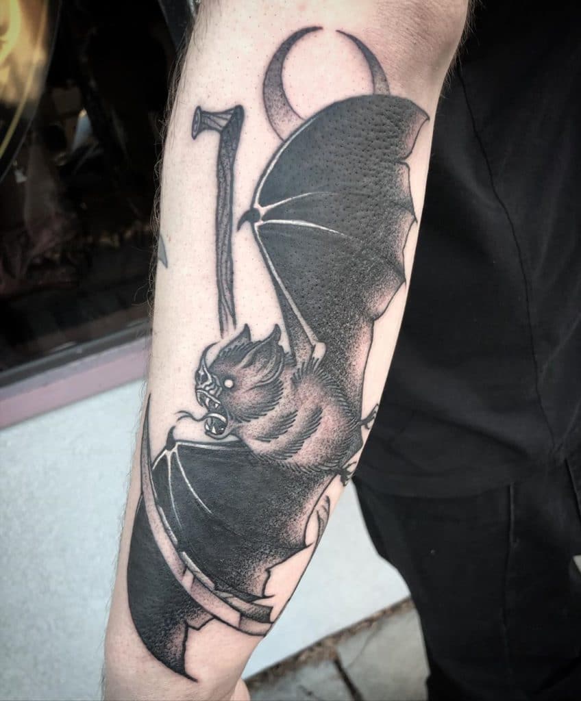 bat tattoo