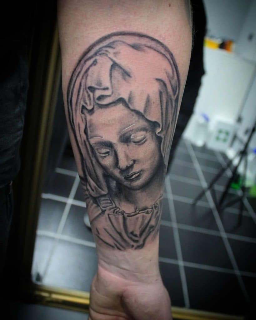 virgin mary tattoo