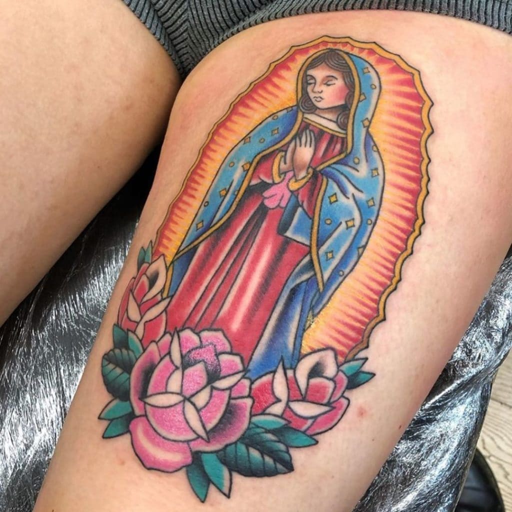 virgin mary tattoo