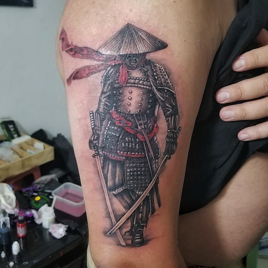 samurai mask tattoo