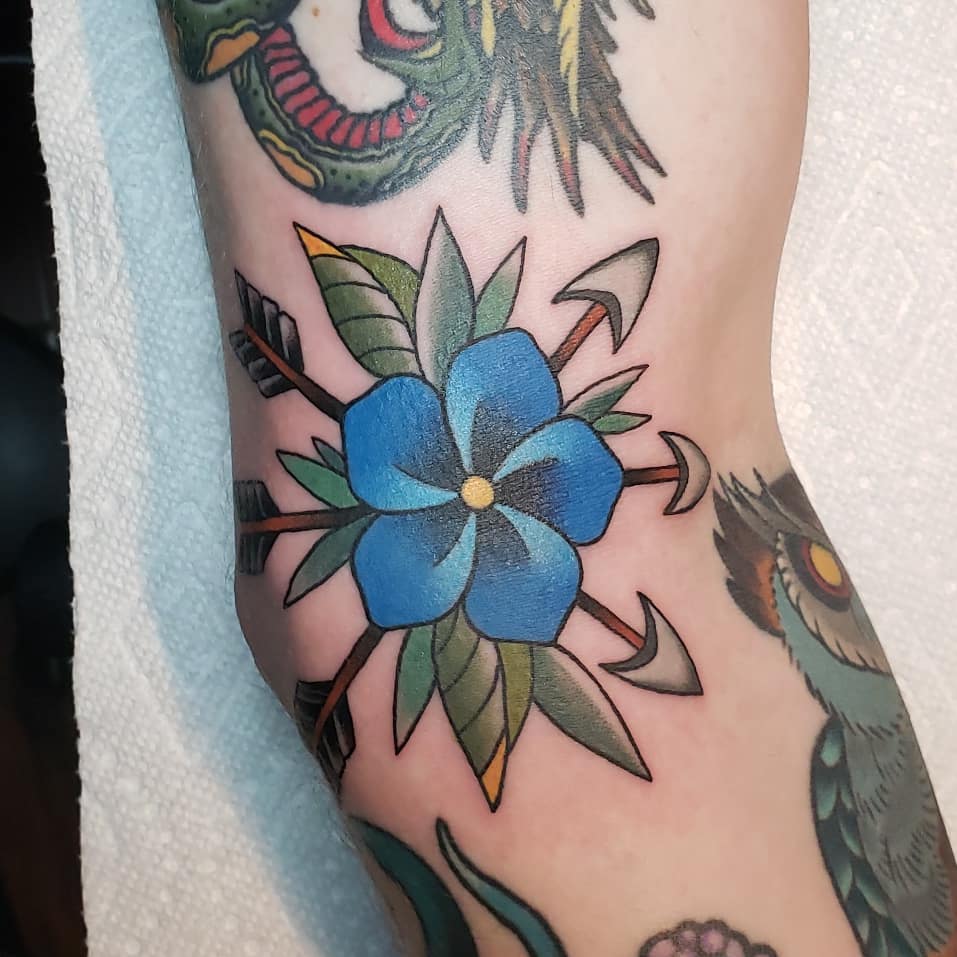 traditional flower tattoo