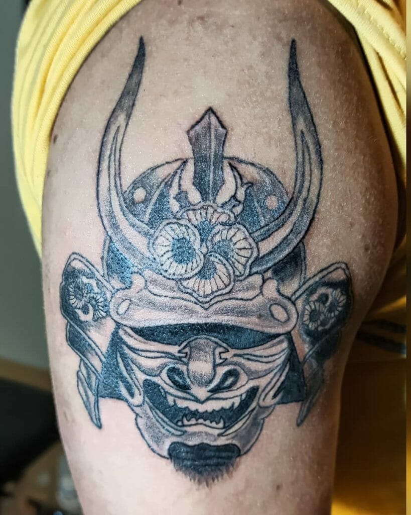 samurai mask tattoo