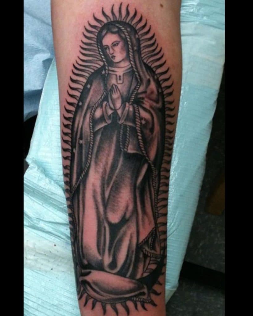 virgin mary tattoo