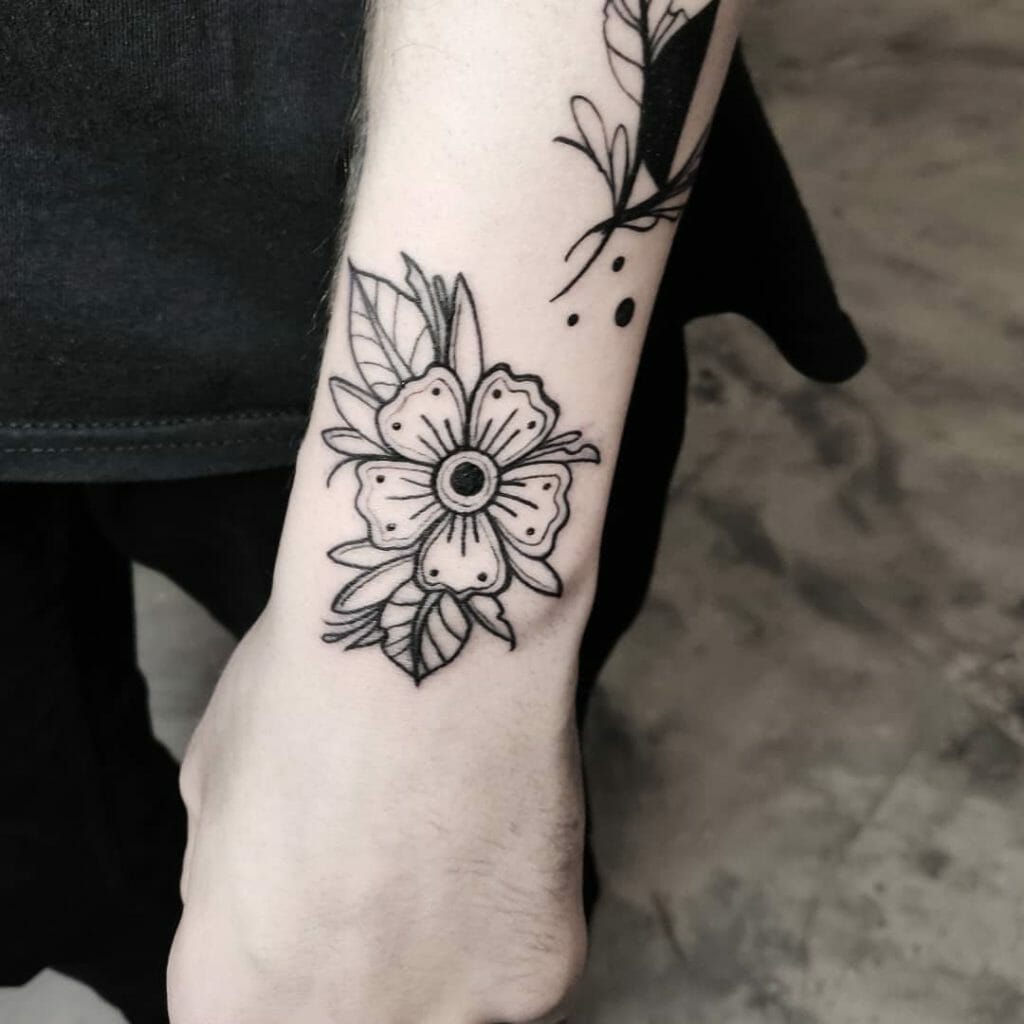 traditional flower tattoo