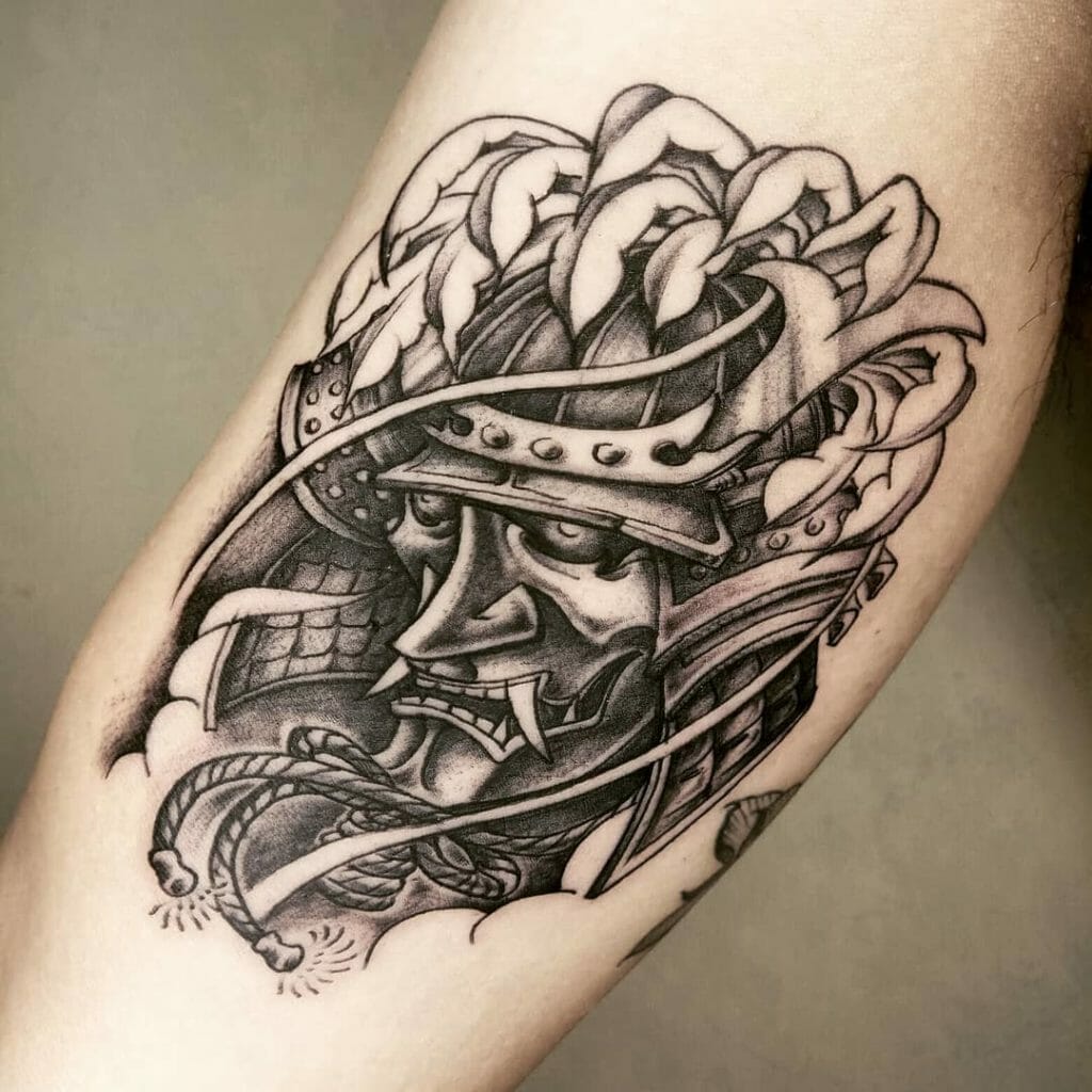 samurai mask tattoo