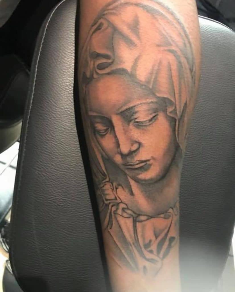 virgin mary tattoo