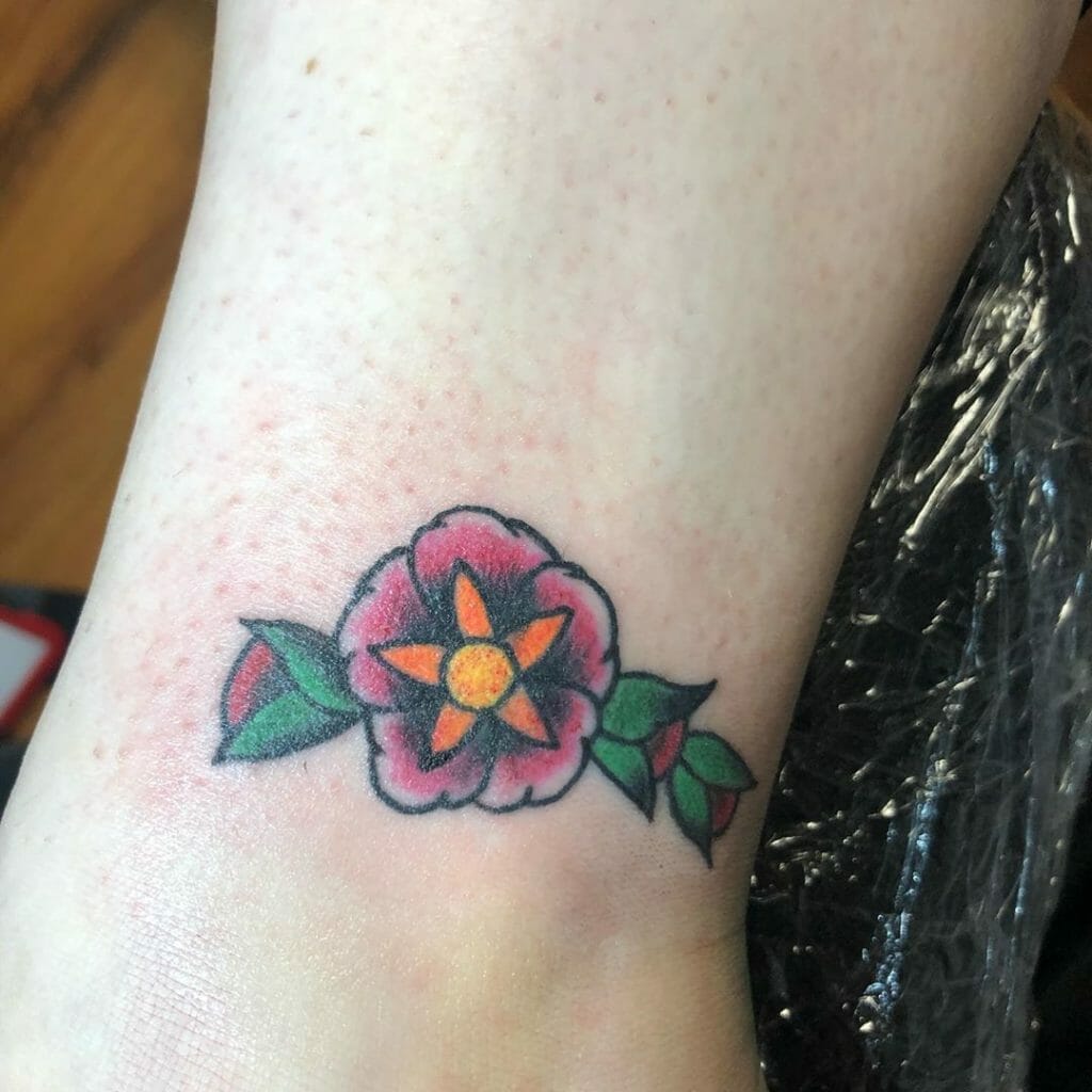 traditional flower tattoo