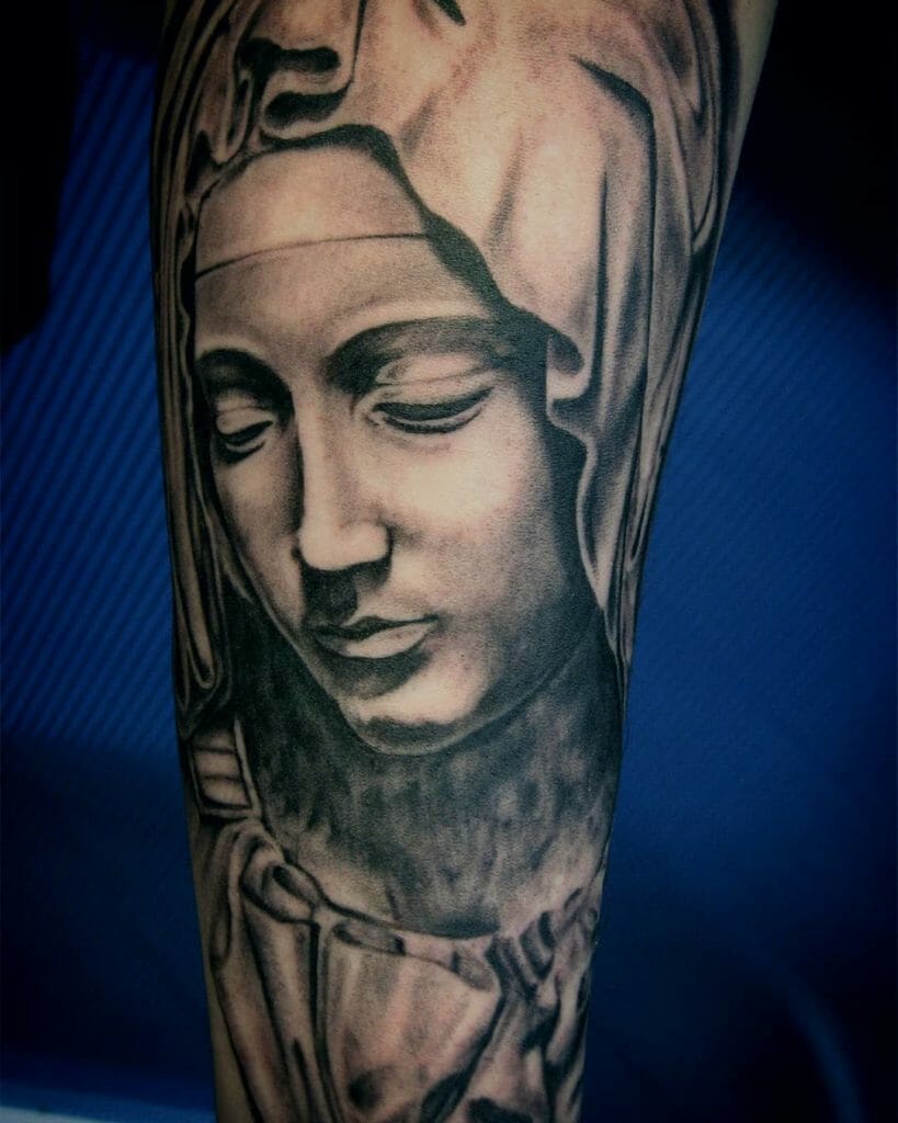 virgin mary tattoo