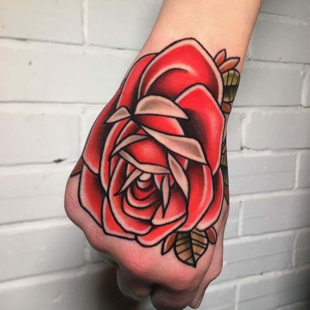 traditional flower tattoo