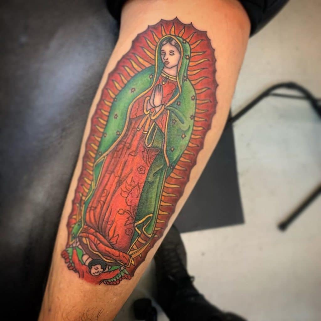 virgin mary tattoo