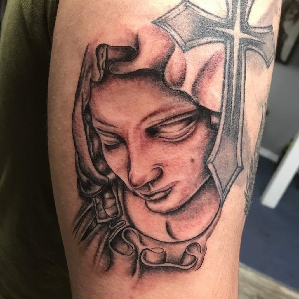 virgin mary tattoo