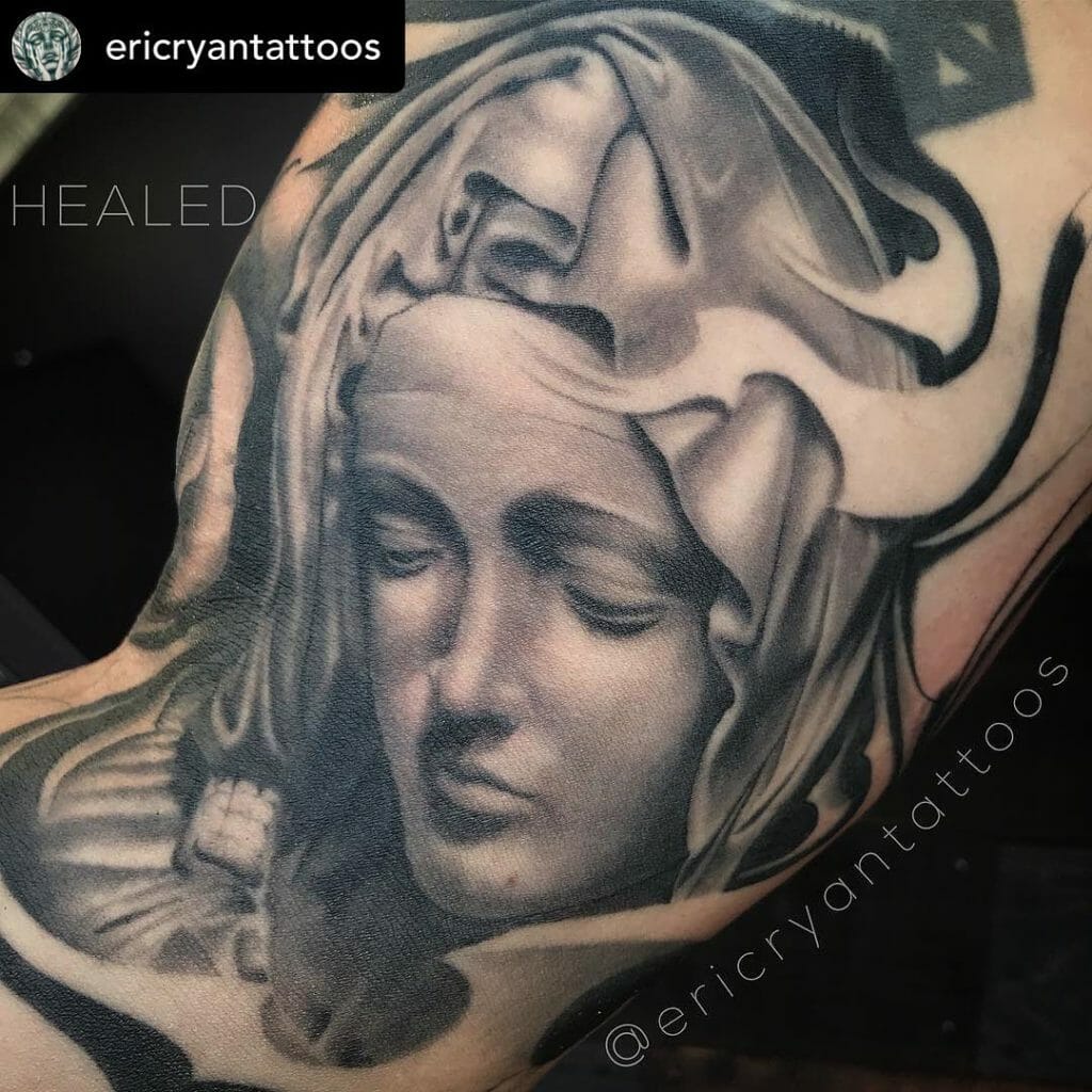 virgin mary tattoo