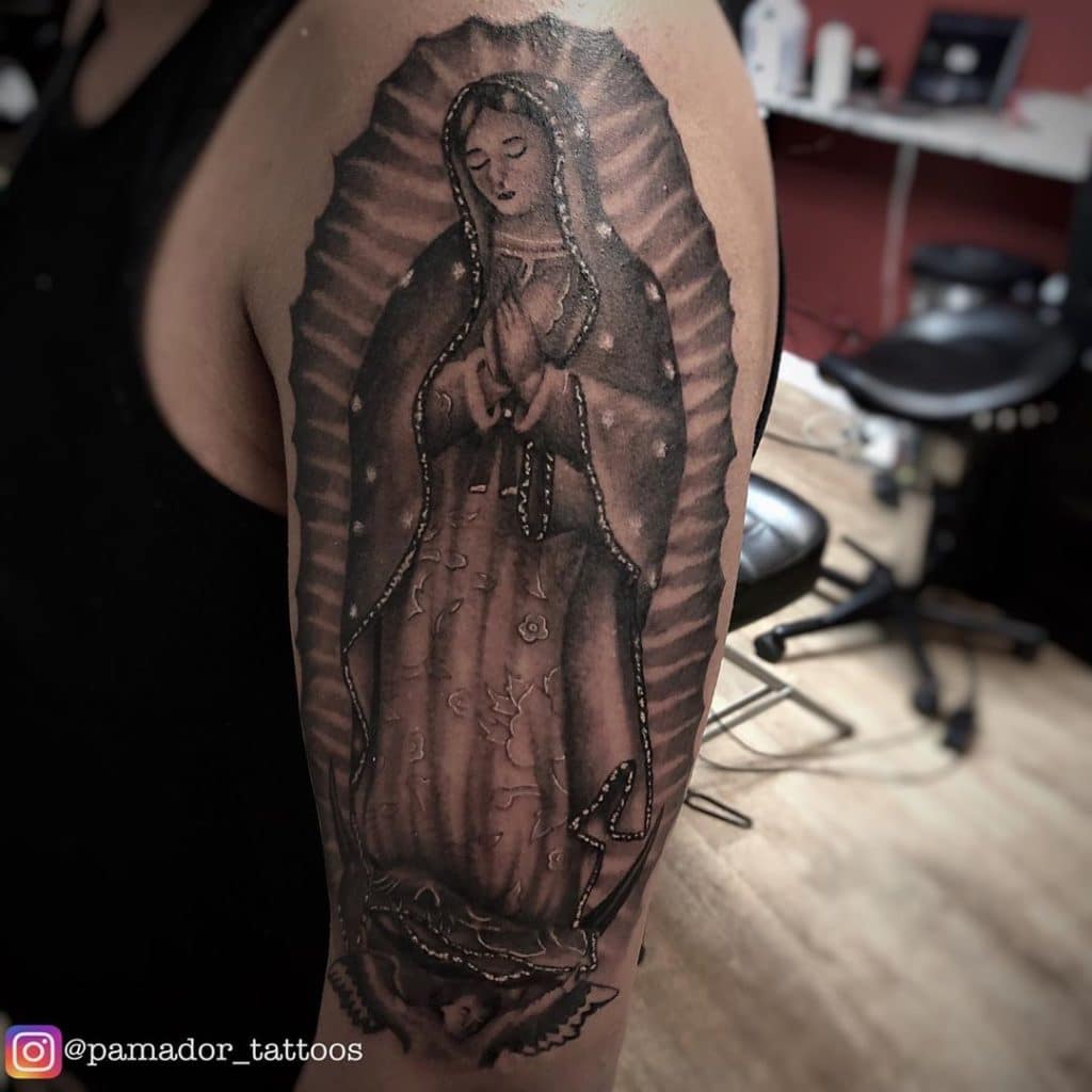 virgin mary tattoo